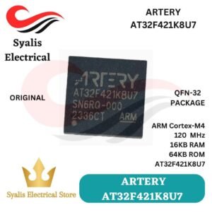 AT32F421K8U7 Microcontroller IC Cortex-M4 120MHz 64KB ROM 16KB RAM QFN-32 Package [Syalis]