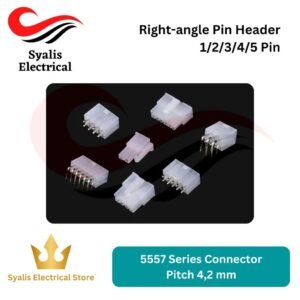 5557 Series Connector dengan Pitch 4,2 mm Right-angle pin header 1/2/3/4/5 Pin [Syalis]