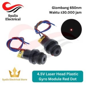 4.5V Laser Head Plastic Gyro Module Red Dot 650nm Focus Adjustable Laser Head [Syalis]