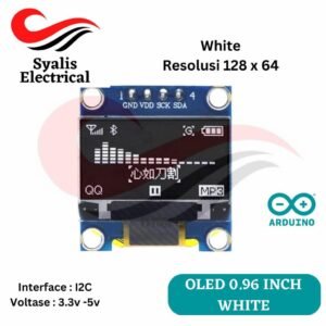 OLED 0.96 inch WHITE 128x64 I2C LCD modul [Syalis]