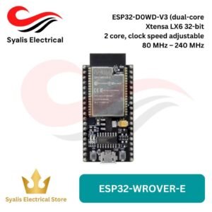 ESP WROVER Edengan chip inti ESP32-D0WD-V3 (dual-core Xtensa LX6 32-bit) dan dengan CPU yang memiliki  2 core, clock speed adjustable 80 MHz – 240 MHz