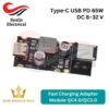 Fast Charging Adapter Module QC4.0/QC3.0 Type-C USB PD 65W — DC 8–32V, 3.25A [Syalis]
