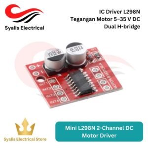 Mini L298N 2-Channel DC Motor Driver Module Dual H-Bridge PWM [Syalis]