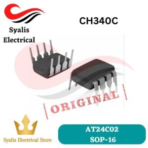 AT24C02 DIP EEPROM 2kb 2 kb (256 x 8 bit)  I²C Original [Syalis]