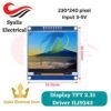 Display TFT 2.31 Inch 8PIN SPI 262K Color LCD Module ILI9342 Controller For Arduino [Syalis]
