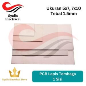Papan PCB berlapis tembaga satu sisi ukuran 5×7 cm, 7×10 cm Single Side Copper Clad Plate Diy Kit [Syalis]