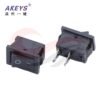 AKEYS Saklar Rocker Switch KCD1-101 2 Pin ON OFF 15x21mm 6A 250V AC Power Switch Hitam [Syalis]