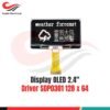 Display OLED 2.4 Inch SDP0301 128x64 Parallel SPI I2C 24Pin FPC [Syalis]