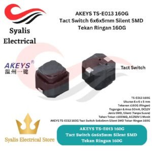 AKEYS TS-E013 Silicone Button Tact Switch 6x6x5mm 160G / 6x6x4.3mm (Old Style) Silent SMD Touch  [Syalis]