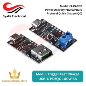 Modul Trigger Fast Charge USB-C PD/QC 100W 5A Decoy Board Power Delivery PD2.0/PD3.0 LX-CACPB (Terminal / USB) [Syalis]