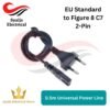 Kabel Power AC Angka 8 Universal 0.5m EU Standard to Figure 8 C7 2-Pin 250V [Syalis]