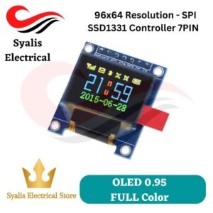 0.95 inch full colOLED Display modul 96x64 Resolusi SPI Parallel Interface SSD1331 Controller 7 pin [Syalis]