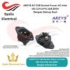 AKEYS AC-04E Socket Power AC Inlet IEC C14 3 Pin 10A 250V Dengan Sekrup Baut [Syalis]