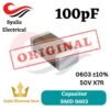 Kapasitor 0603 100pf Capasitor 100 pf SMD [Syalis]