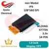 Display TFT 1.8 driver ST7735 SPI Welding Plug In panel IPS 128*160 [Syalis]
