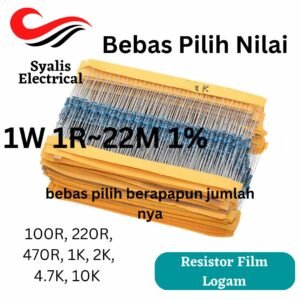 Resistor Film Metal 1 watt 1w 1% biru [Syalis]